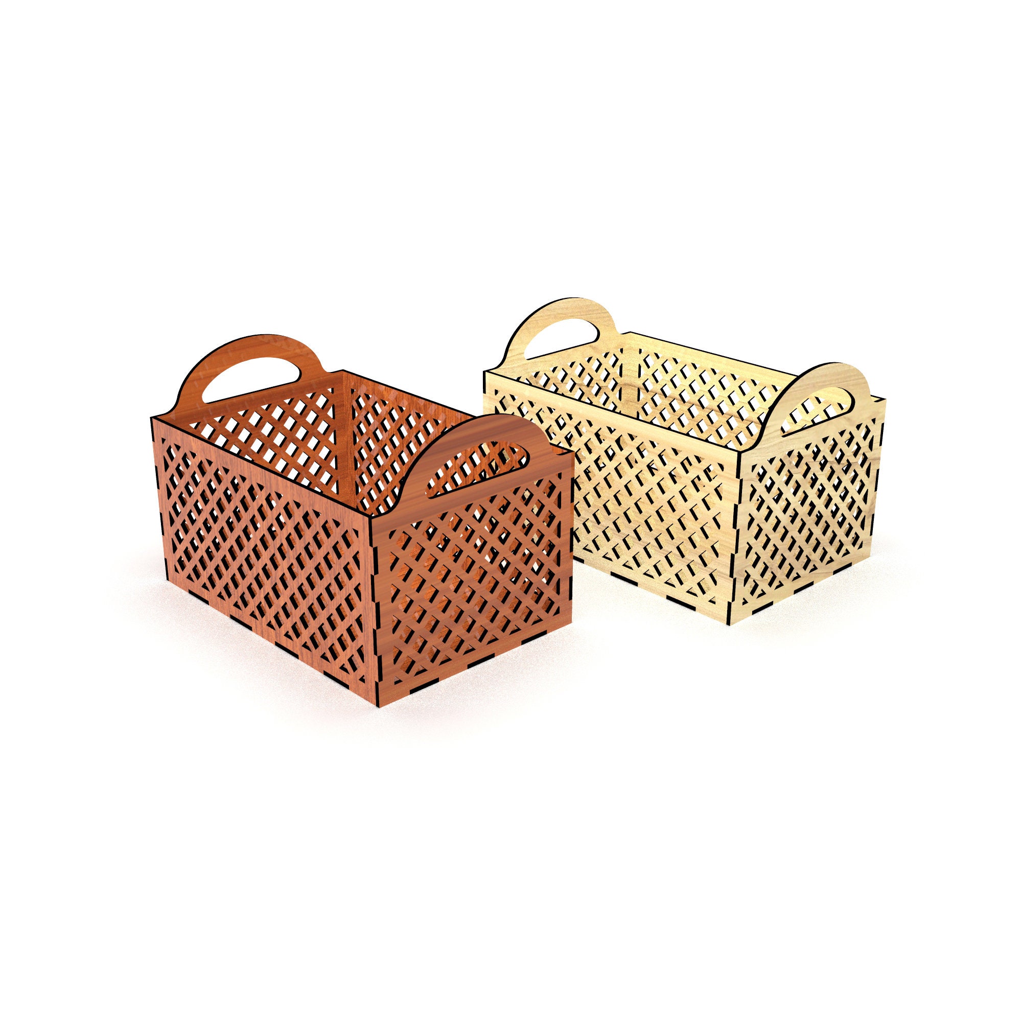 Decorative Basket Laser Cut Files Svg Files, Flower Basket, Bread ...