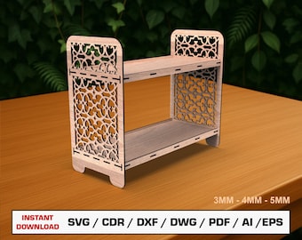 Display Stand Laser Cut File SVG, Decorative Shelf, Rack File Modern Shelf, Instant Download Dxf Ai Eps Pdf Glowforge File Digital