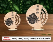 Perpetual Calendar Laser Cut File SVG, Desktop Calendar, Wood Calendars, Vector Files For Wood Glowforge cut files, DXF DWG