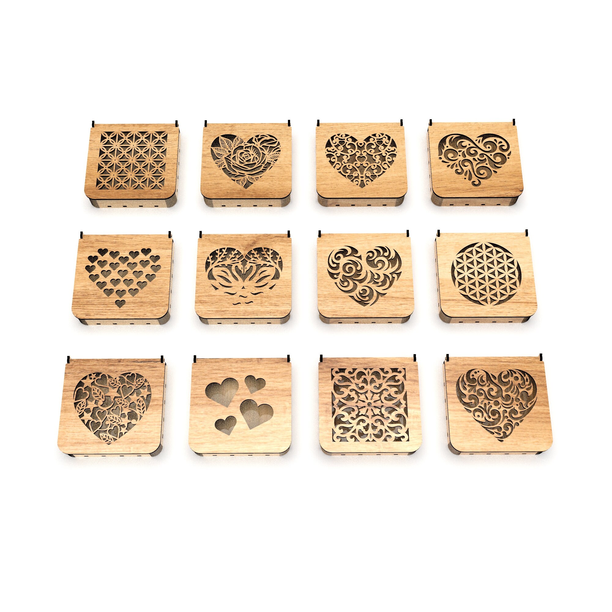 Jewelry Box Decorative Laser Cut Svg Files Gift Box With Lid - Etsy