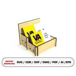 Business Card Holder Laser Cut Files Dxf Svg Pdf Laser cut files,  Glowforge cut files, Laser cut vector, Dxf files for laser