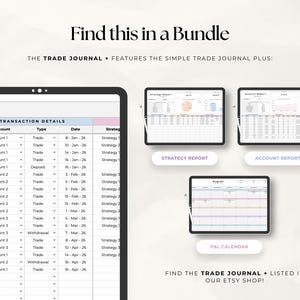 Simple Forex Trading Journal Excel Template | Beginner Trade Tracker & Dashboard | Crypto Indices Forex Log | Digital Download image 6