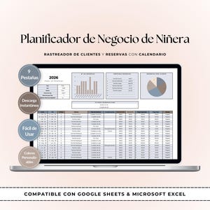 Organizador para Niñeras en Google Sheets y Excel | Control de Ingresos, Registro de Pagos, Ganancias y Finanzas