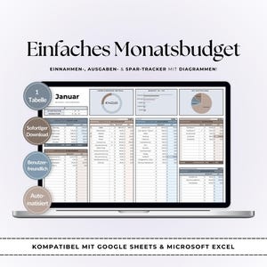Finanzen im Überblick | Google Sheets & Excel | Einfacher Budgetplaner