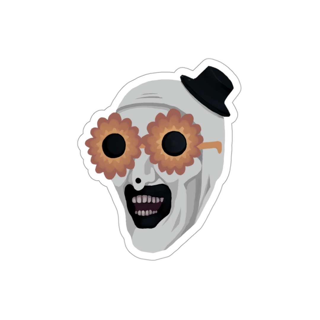 Art the Clown Terrifier Flower Glasses Die-cut Sticker - Etsy