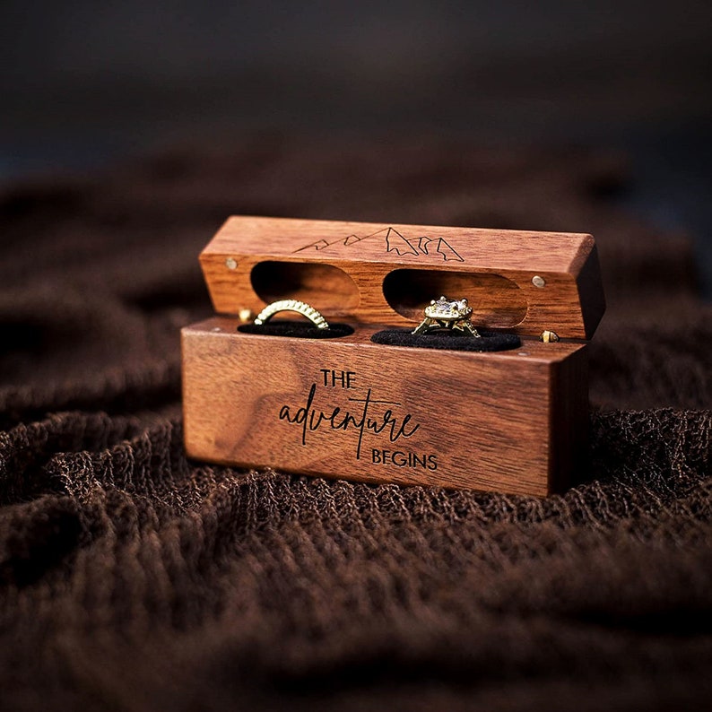 Personalized Wedding Ring Box Proposal Engagement Ring Box Etsy
