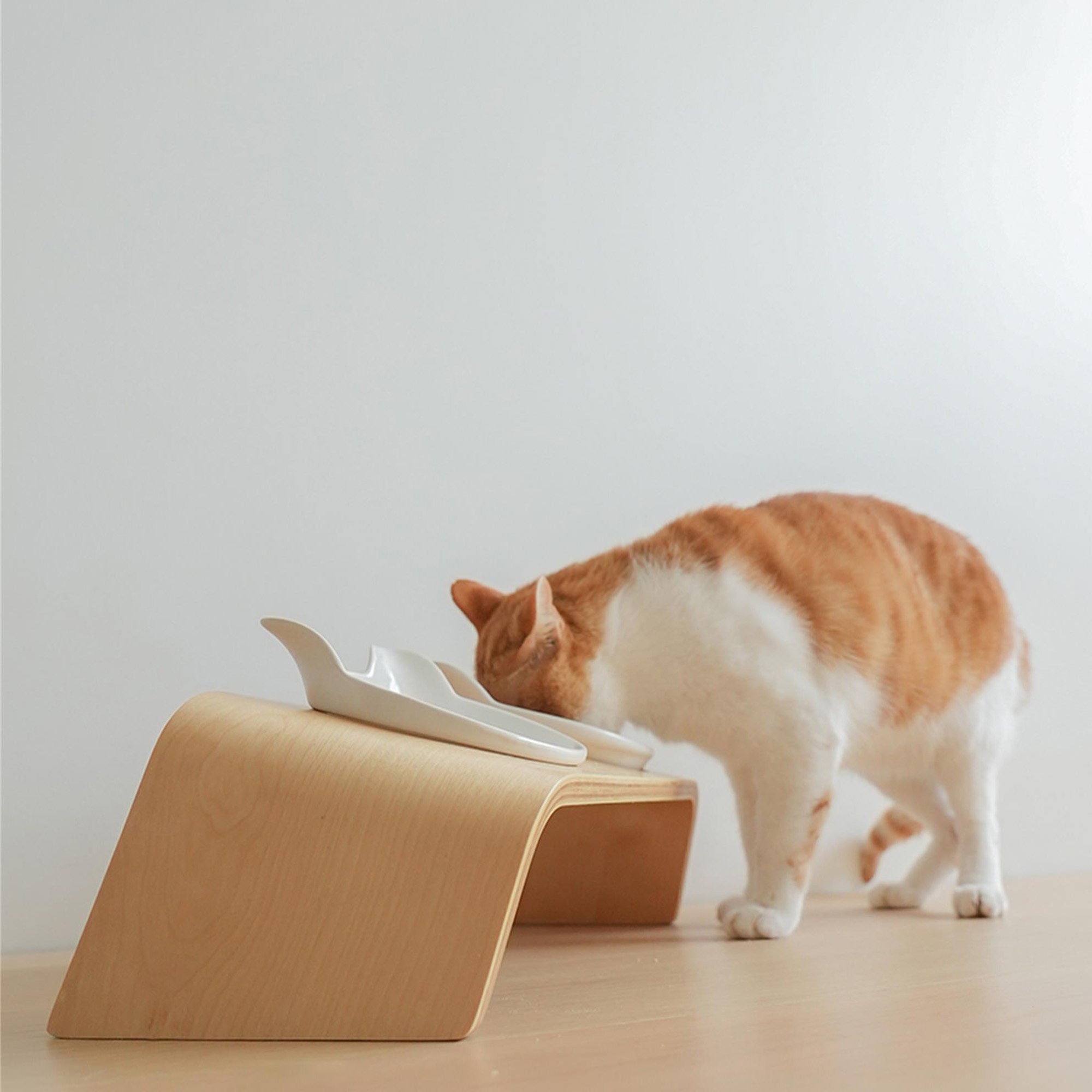 Pet Bowl Stand Cat Feeder Stand Wooden Feeding Station Etsy