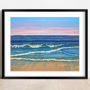 Evening Waves, PRINTABLE ART,  Downloadable art print, Digital art print, Landscape print, Sea scape, Wall decor, 5:4 ratio