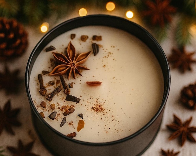 Chai Candle | Wood Wick | Premium Soy Wax Blend | Gift Box | 6oz