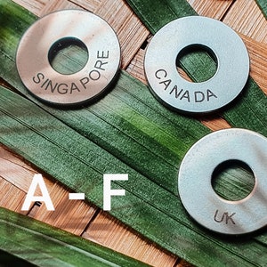 Country Travel Tokens - A bis F - Geschenke für Reisende