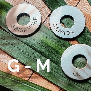 Country Travel Tokens - G bis M