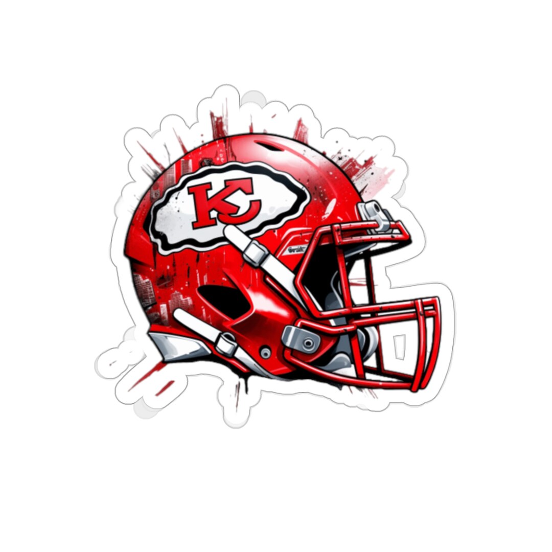 Playful Kansas City Chiefs Helmet Diecut Stickers 62D, Chiefs Football