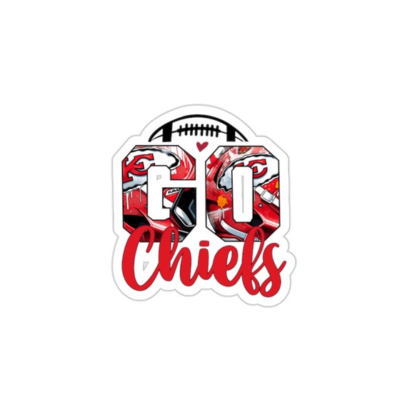Go Chiefs, Kansas City Chiefs Football Die-cut Sticker, Chiefs