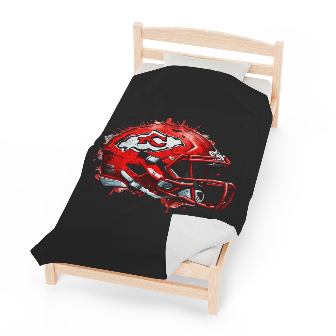 Playful Customized Kansas City Chiefs Velveteen Plush Blanket, Chiefs