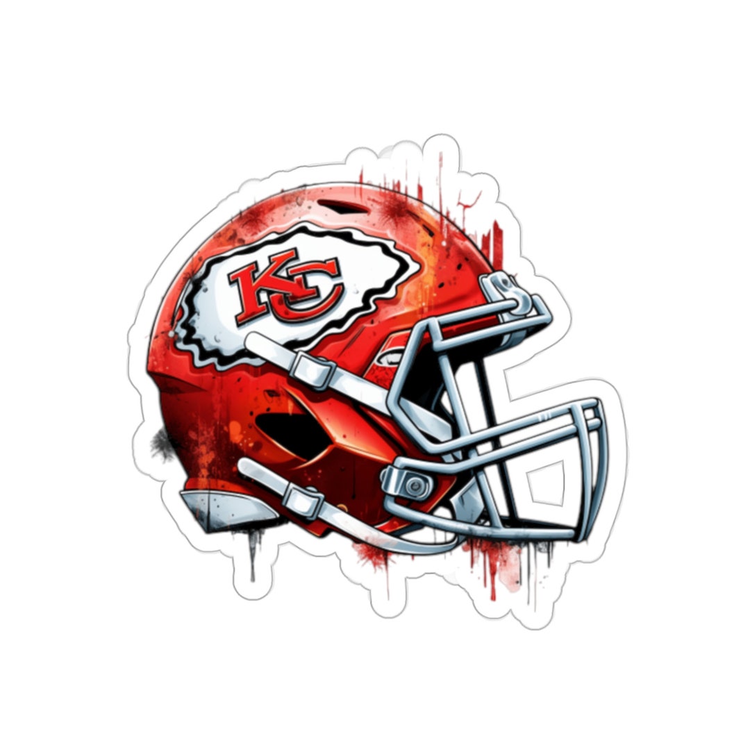 Playful Kansas City Chiefs Helmet Die-cut Stickers 7F2, Chiefs Football ...