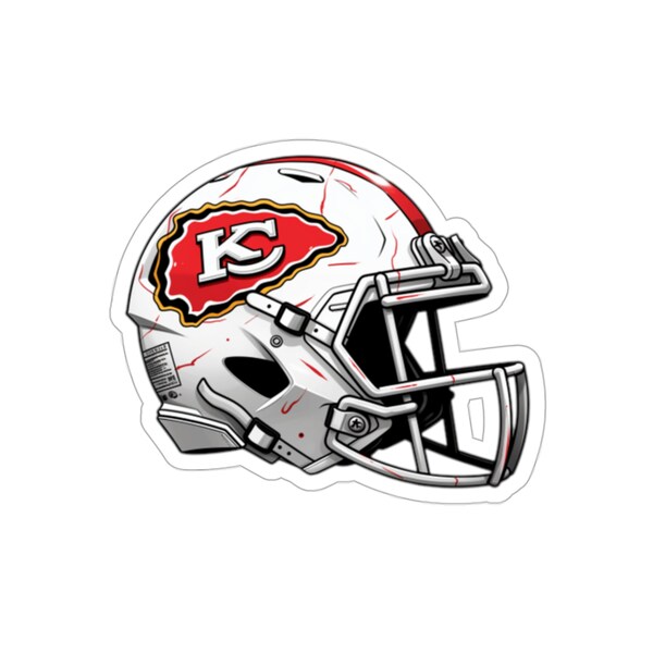 Playful Kansas City Chiefs Helmet Die-Cut Stickers A5C, Chiefs Football Sticker, Chiefs Stickers, Football Stickers, NFL Stickers, KC Chiefs