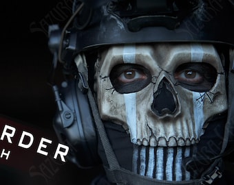 Ghost Cosplay Mask Skull + Balaclava PRE-ORDER for marth, HANDMADE inspired by Night-War Ghost