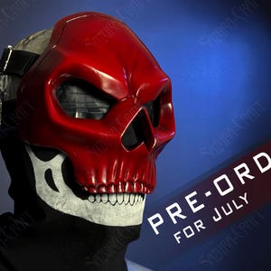 Cosplay Tvålmask + Balaklava FÖRBESTÄLLNING för juli 2026, inspirerad av Red Team Ghost, (Replika)