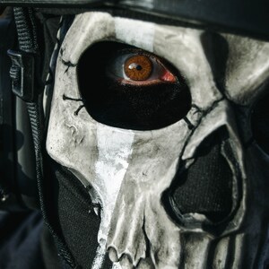 Cosplay Ghost Mask Balaclava PRE-ORDER for MAY 2024, inspired by Night War Ghost Replica image 2