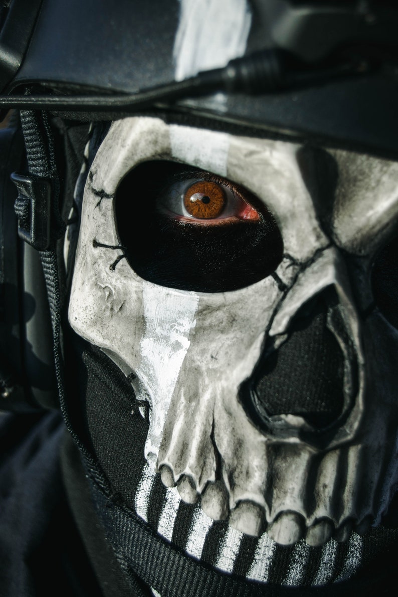 Cosplay Ghost Mask Balaclava PRE-ORDER for MAY 2024, inspired by Night War Ghost Replica image 2