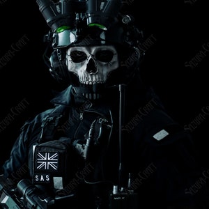 Cosplay Ghost Mask Balaclava PRE-ORDER for MAY 2024, inspired by Night War Ghost Replica image 7