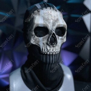 Cosplay Ghost Mask Balaclava PRE-ORDER for MAY 2024, inspired by Night War Ghost Replica image 8
