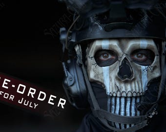 Ghost Cosplay Mask Skull + Balaclava PRE-ORDER for july, HANDMADE inspired by Night-War Ghost