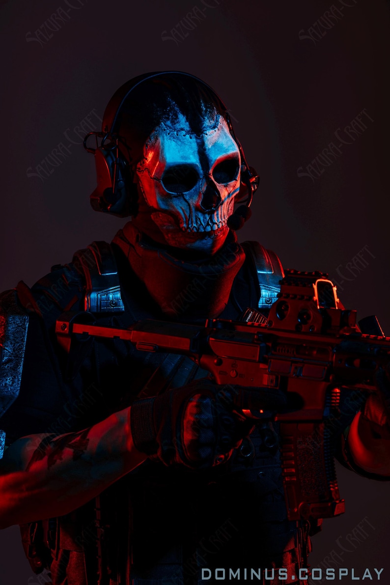 Cosplay Ghost Mask + Balaclava, inspired by mobile version Deep Water (Replica)
