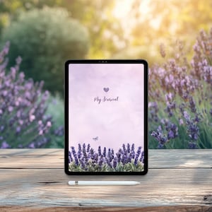 Journal with lavender, digital journal