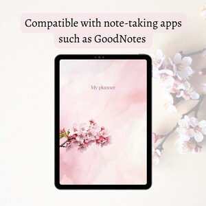 Digital Planner With Cherry Blossoms, Undated Planner, With and Without ...