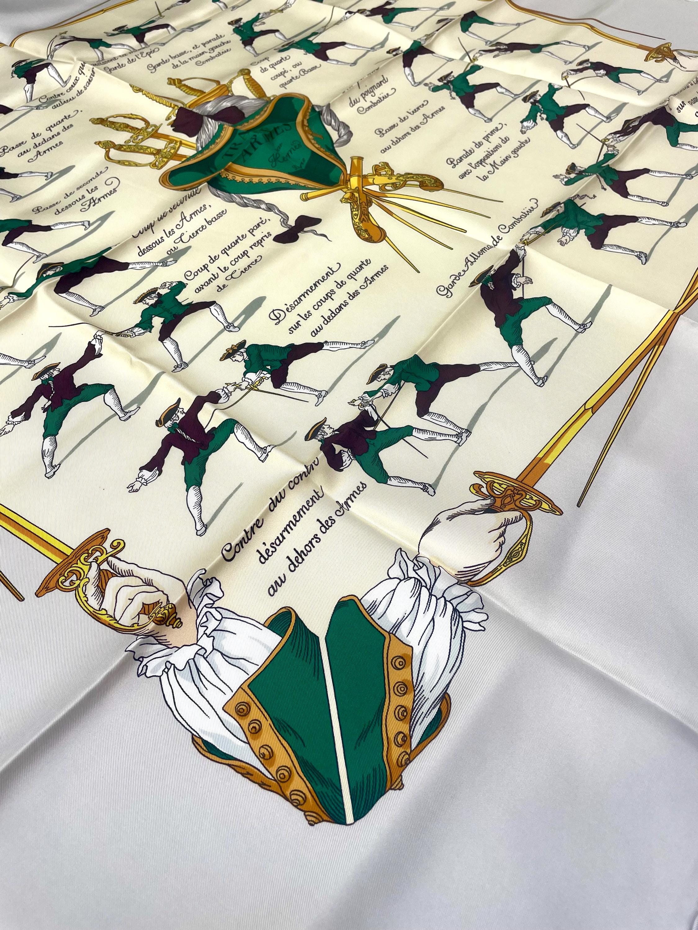 エルメス TRAITE DES ARMES シルクスカーフ Hermès Traité Des Armes Scarf – Vintage 1951 Silk Carre 90cm