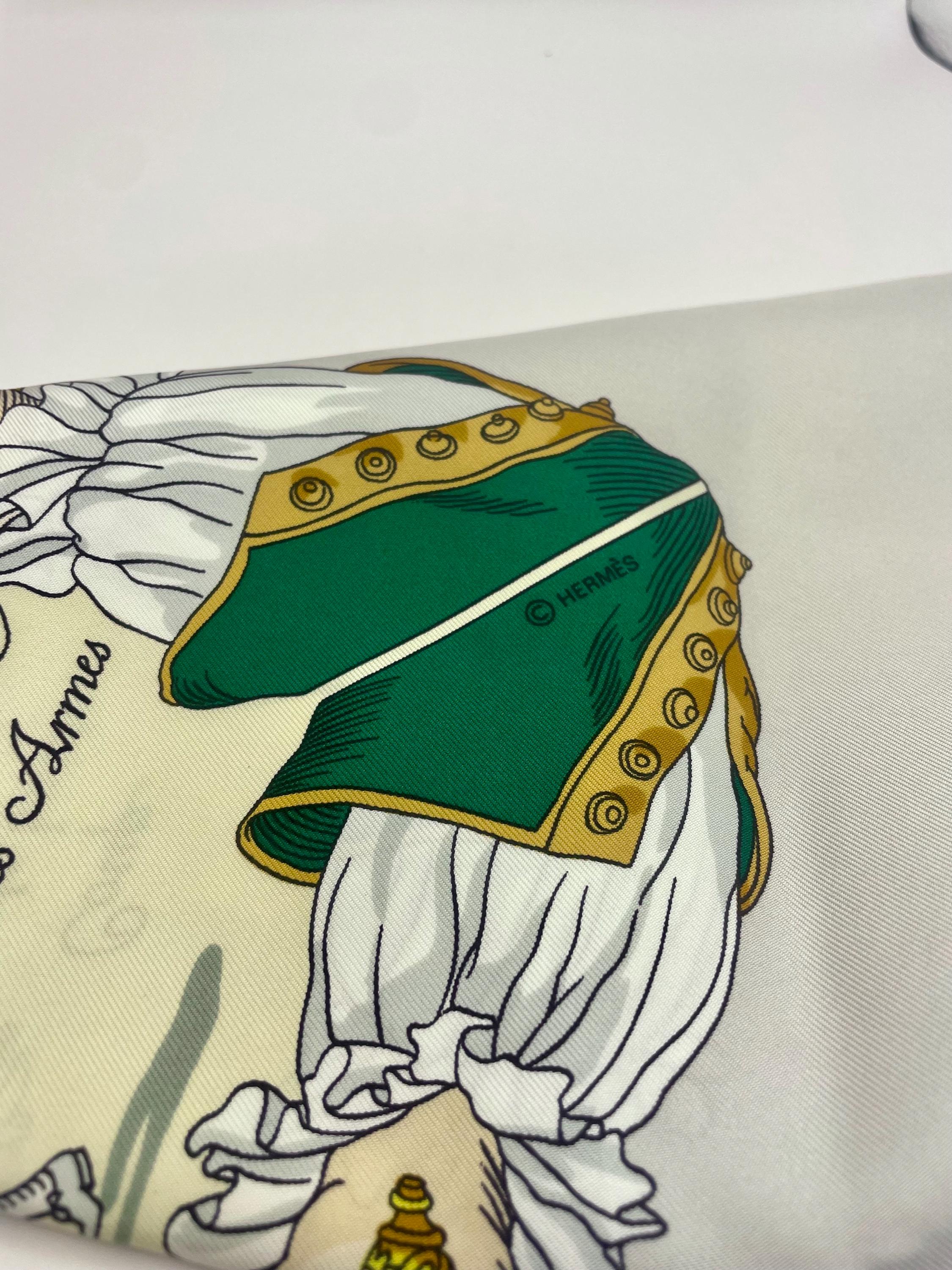 エルメス TRAITE DES ARMES シルクスカーフ Hermès Traité Des Armes Scarf – Vintage 1951 Silk Carre 90cm