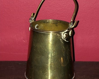 Vintage Brass Miniature Bucket Pail Ornament