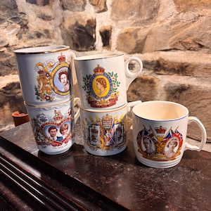 Vintage Britse koninklijke herdenkingsmokken - verschillende beschikbaar