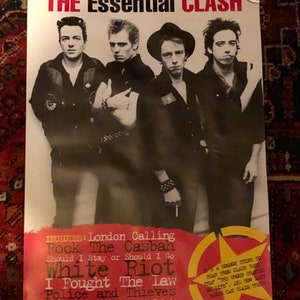 Vintage Clash Essential compilation album 2003 record shop promo poster