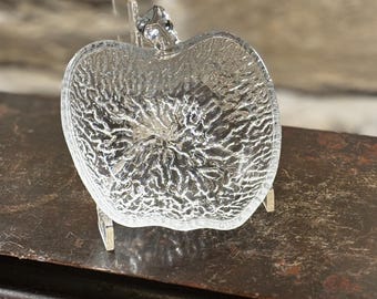 Vintage Ravenhead Siesta-appelvormige glazen dessertschalen