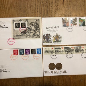 UK Postal History First Day Cover Stamps Collection 1984-1990