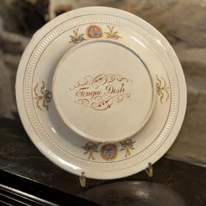 Sällsynt antik Crown Devon Tongue fat, festongmönster tallrik av Fieldings, 1920-talet