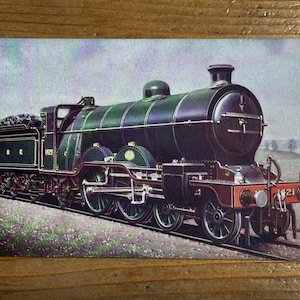 1920年代の英国鉄道機関車のカラーポストカード5枚