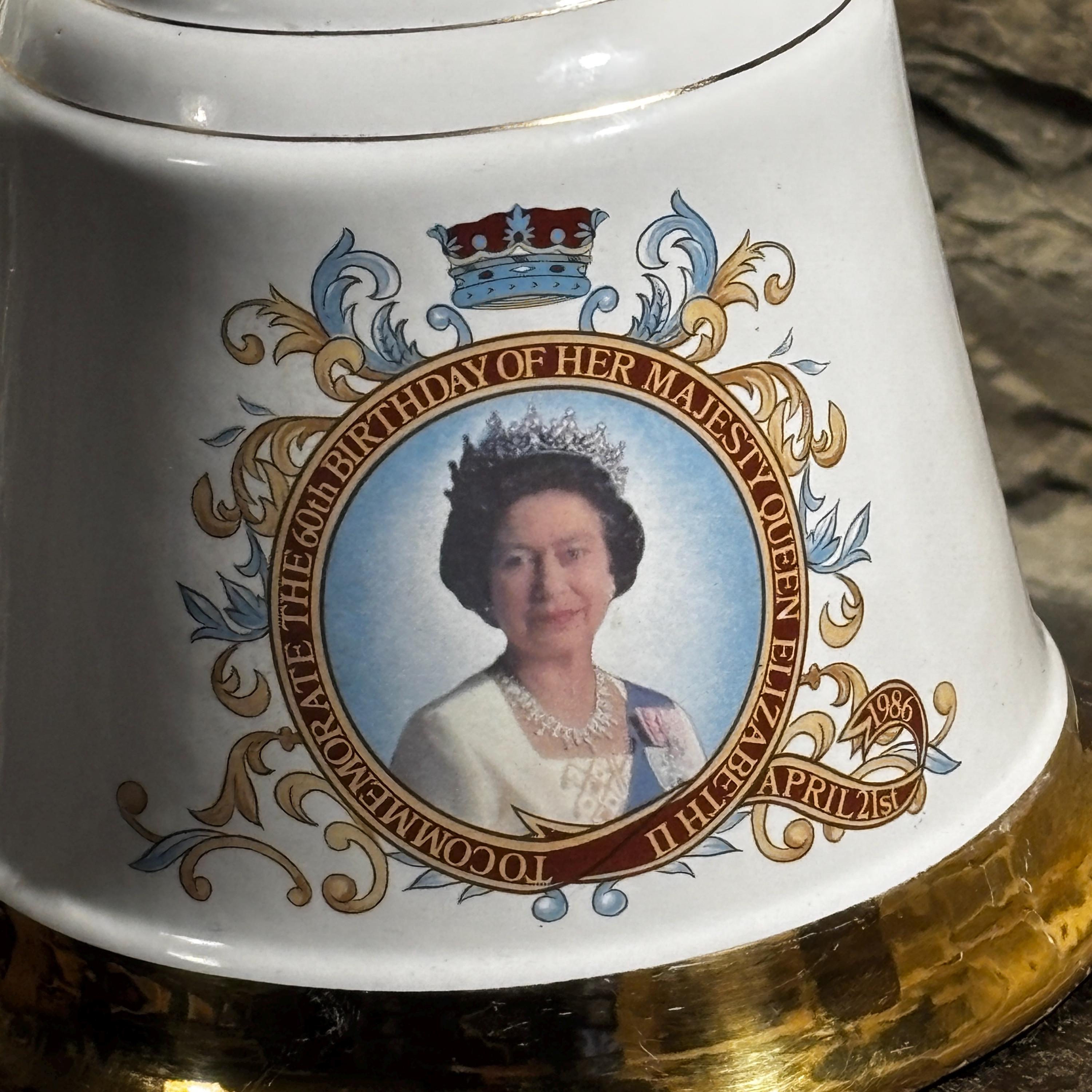 Vintage Bell's Whisky Decanter (EMPTY!) Queen Elizabeth II 60th
