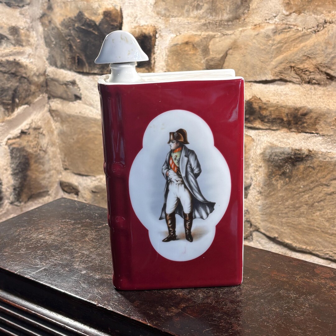 Vintage Camus Napoleon Cognac Book-shaped Porcelain Decanter EMPTY