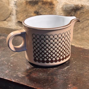 Vintage, zeldzame melk-/roomkan van een halve pint met koraalpatroon van Hornsea Pottery, 1981-1984.