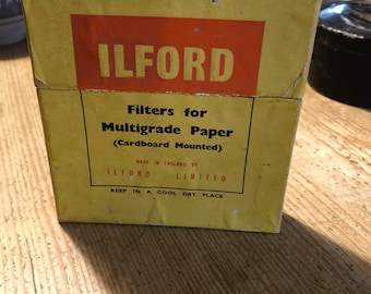 Vintage Photography Accessory Ilford Multigrade Card Mounted Filters Boxed