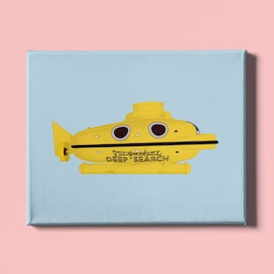 Deep Search, The Life Aquatic with Steve Zissou, Wes Anderson Movie Artwork Matte Canvas Print