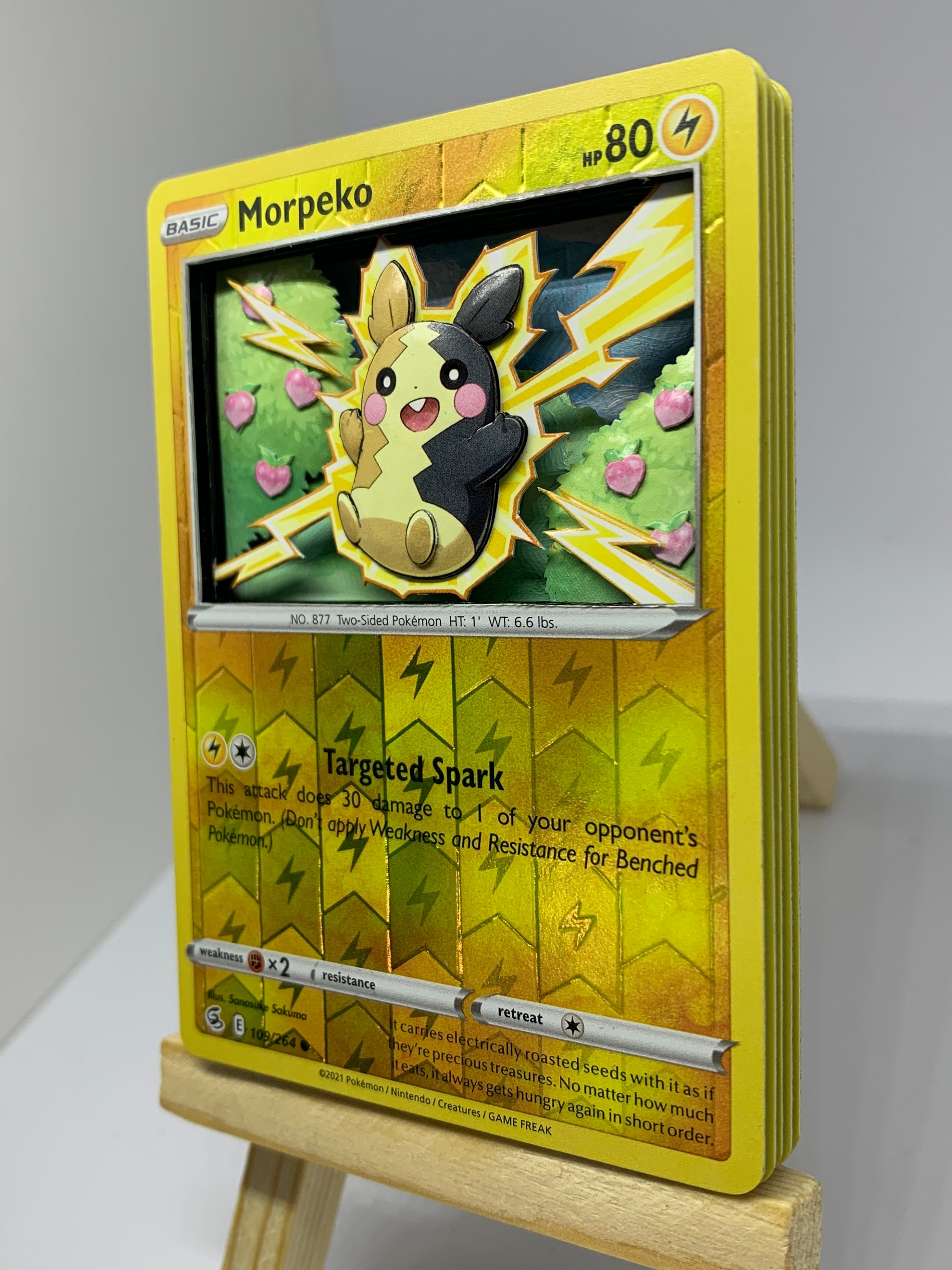 Morpeko 3d Shadow Box Pokemon Card Etsy