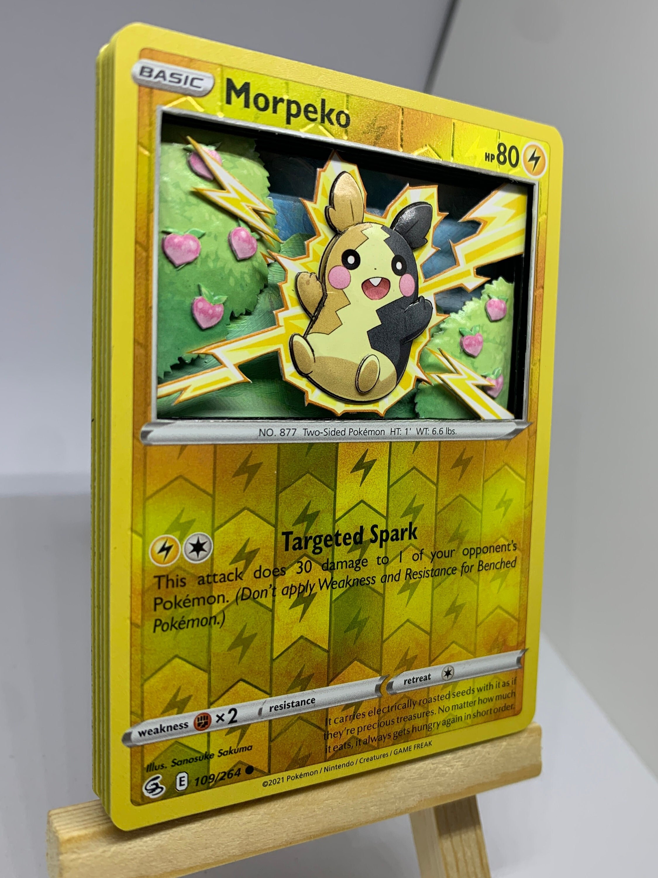 Morpeko 3d Shadow Box Pokemon Card Etsy