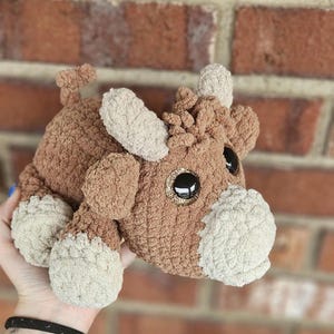 Handgemachte Highland Kuh Plushie - weiches gehäkeltes Kuscheltier
