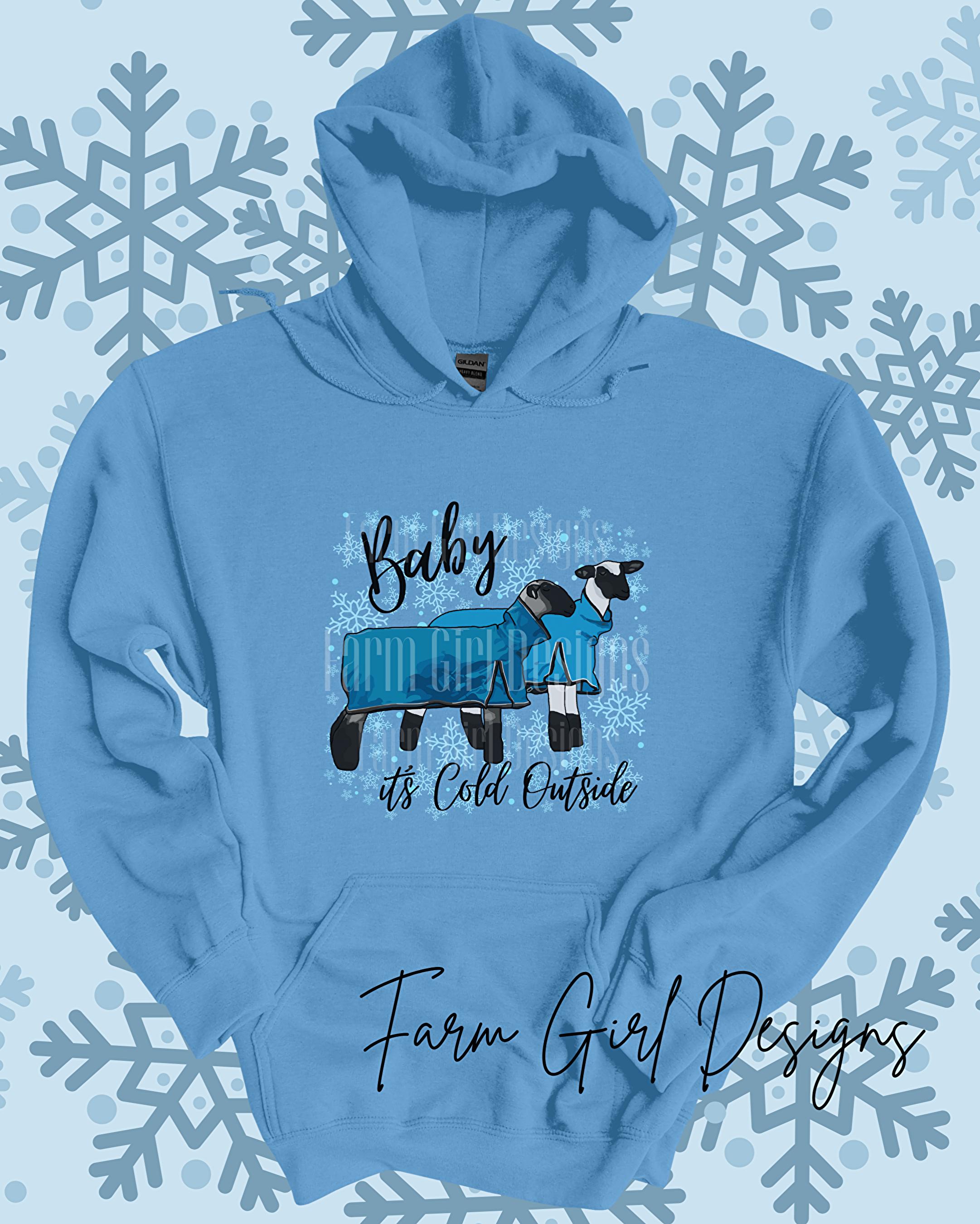 Spadehill Women's Christmas Sweatshirt - "Baby It's Cold Outside" Long Sleeve Crewneck, X-Large, Cotton Blend - View #5