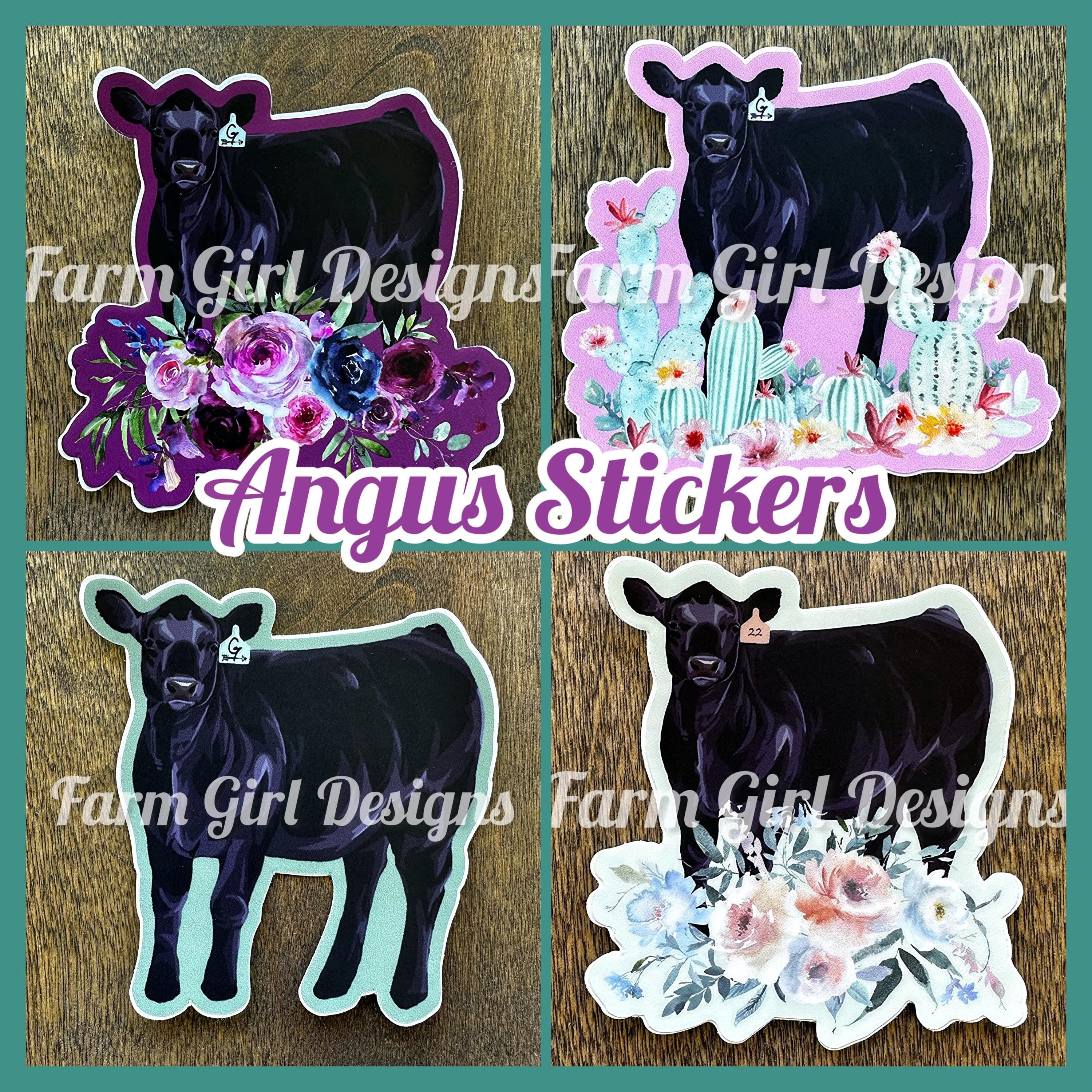 Angus Heifer Stickers - Etsy