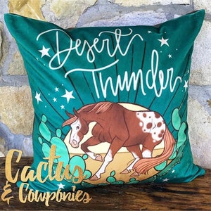 Desert Thunder velvet pillow cover